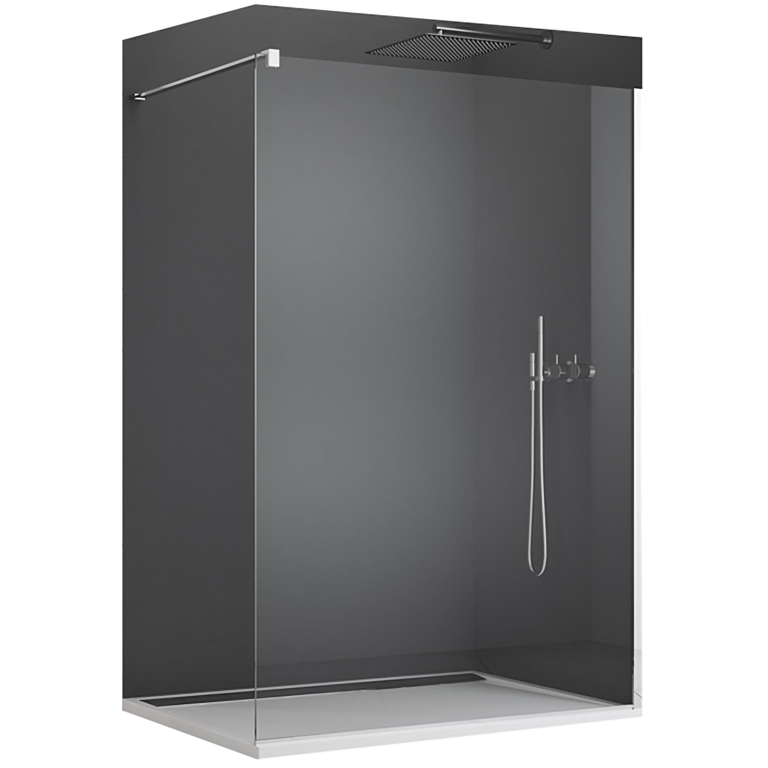 Paravan dus walk-in, Resing, sticla clara securizata, 8 mm, profil aluminiu, 70 x 200 cm