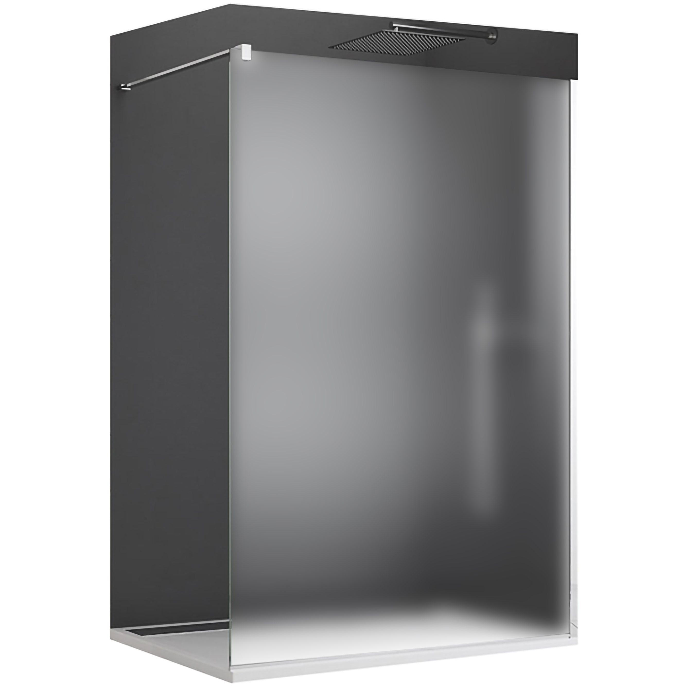 Paravan dus walk-in, Resing, sticla sablata securizata, 8 mm, profil aluminiu, 90 x 200 cm