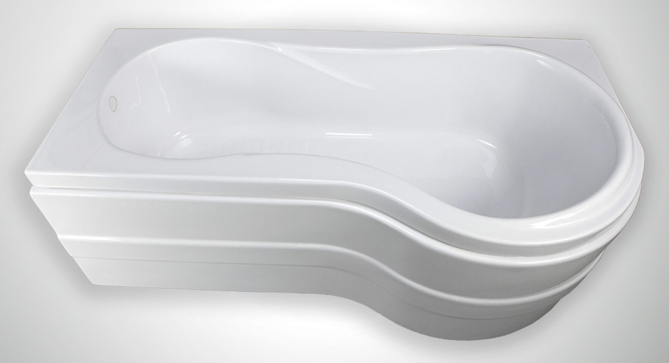 Cada acril Pachet 170x85cm, Masca frontala, Suport metalic, Sifon automat, Model HAVANA Resing Stanga